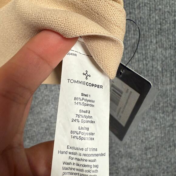 Tommie Copper Plus Sz 2XL Shoulder Support Sports Bra Nude with Front Zipper - Picture 7 of 9